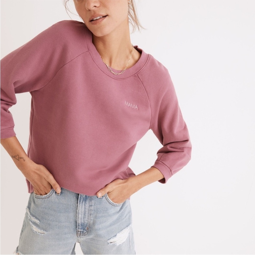 Madewell ‘Mama’ Embroidered Sweatshirt